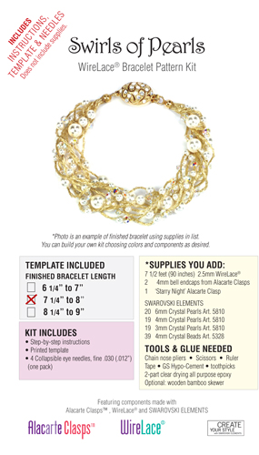 Swirls of Pearls Template Kit